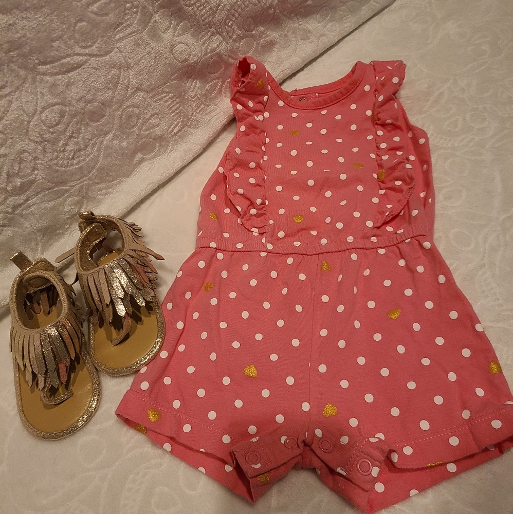 💛💗Pink and Gold Romper